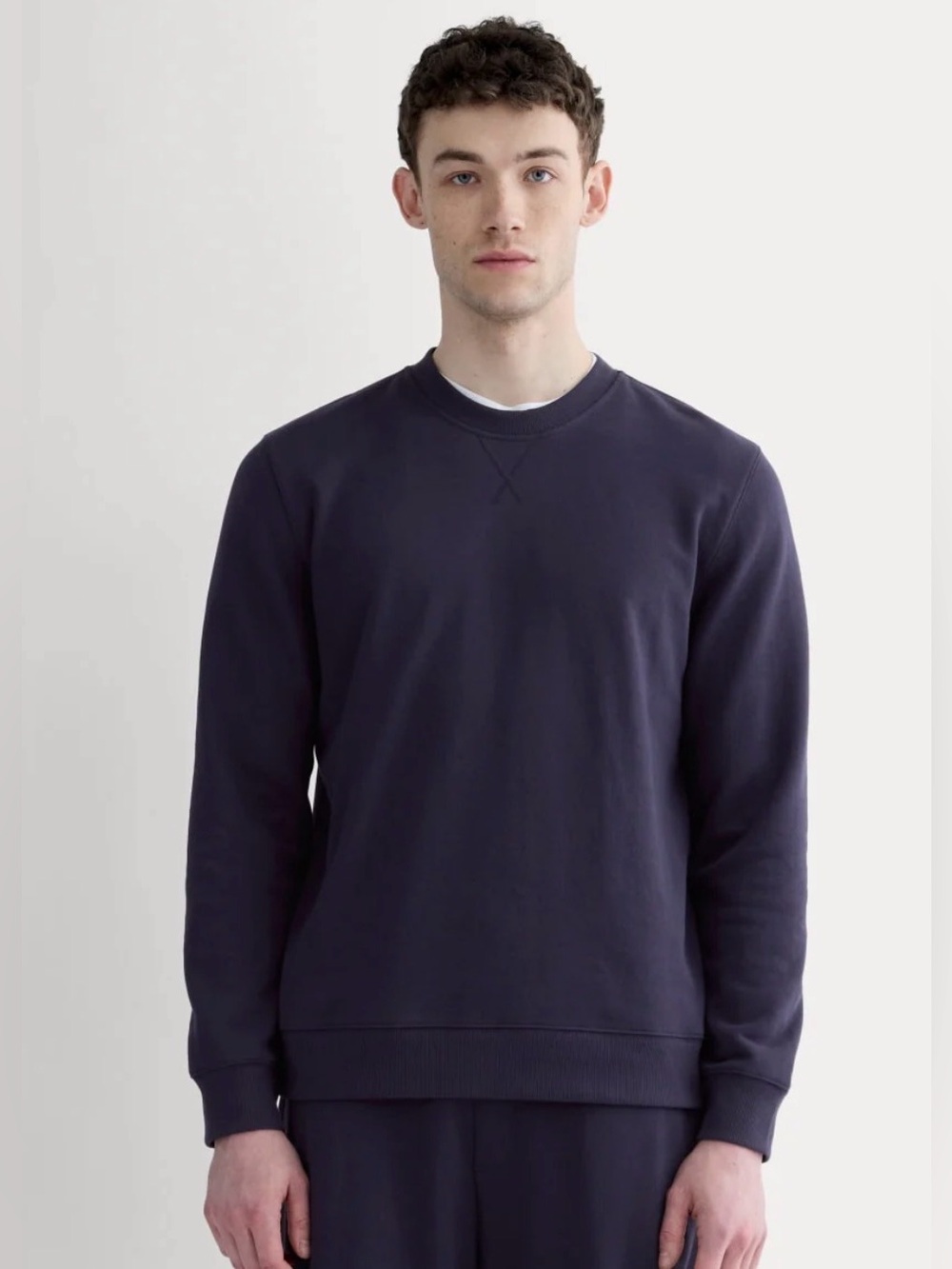 New Everlane THE OFF-DUTY TERRY CREW in Navy Size L
